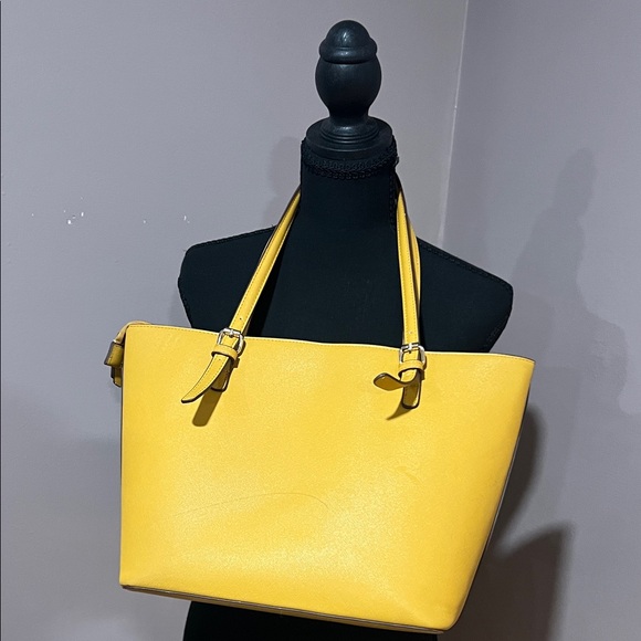 Anne Klein Vibrant Yellow Tote Bag - Picture 2 of 5